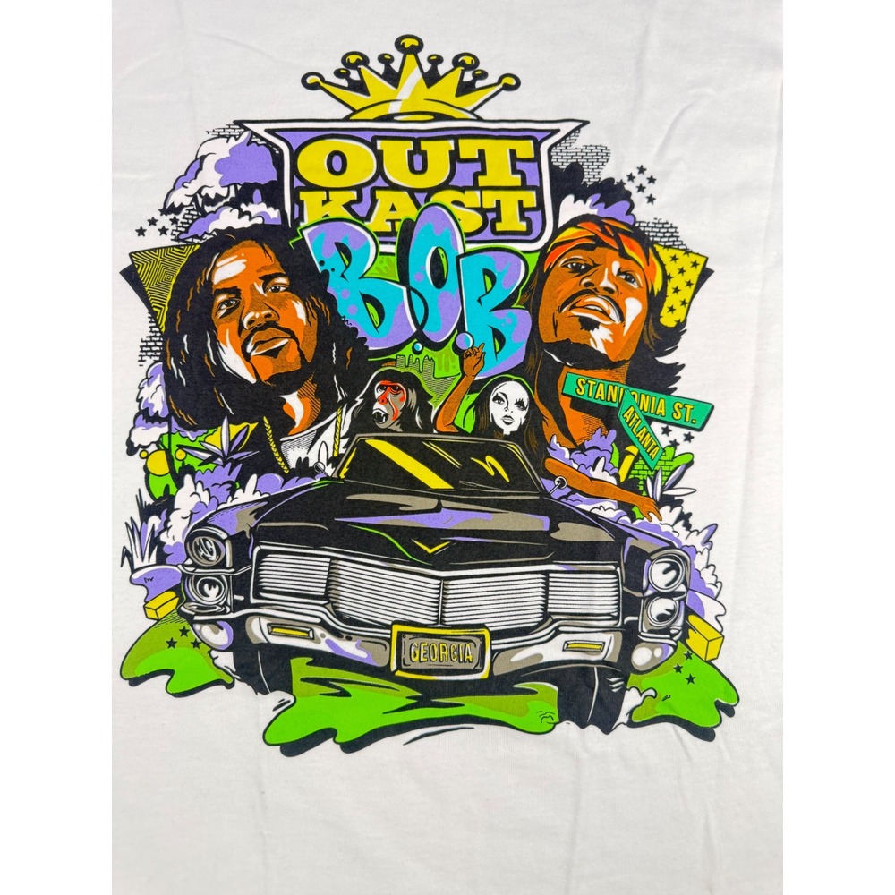 OutKast BOB Bombs Over Baghdad Graphic T-Shirt White Mens Large Stankonia 2020